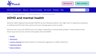 ADHD and mental health